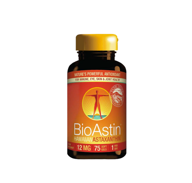 BioAstin - Hawaiian Astaxanthin | Natural Antioxidant | 75 count, 12mg each