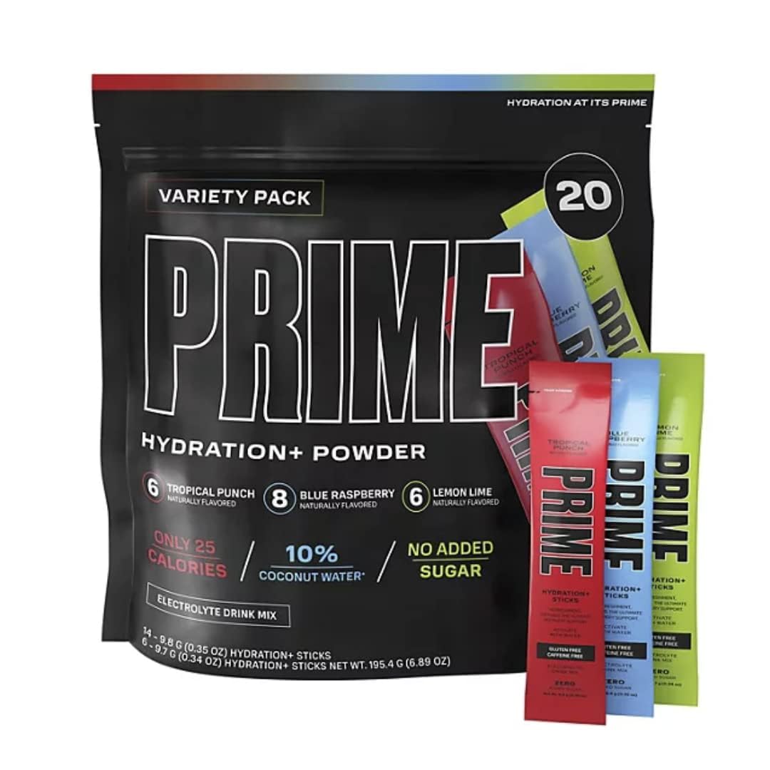 Prime Hydration+ Electrolyte Powder | Variety 20-pack